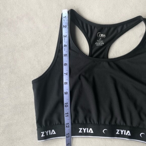Zyia Active ~ Comfort Racer Bra ~ Womens Size Medium ~ Black - Picture 4 of 5